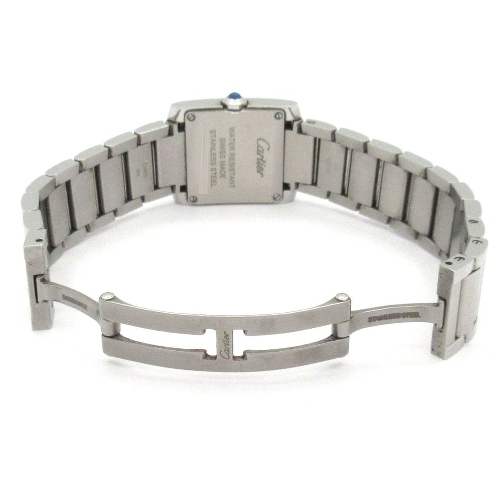 Cartier Watch Tank Francaise SM SS Diamond Bezel Silver — view 7