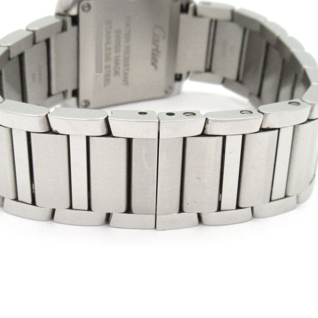 Cartier Watch Tank Francaise SM SS Diamond Bezel Silver — view 6