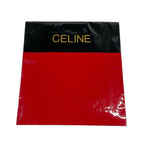 Celine Scarf Red White Gold Chain Logo Silk — view 5