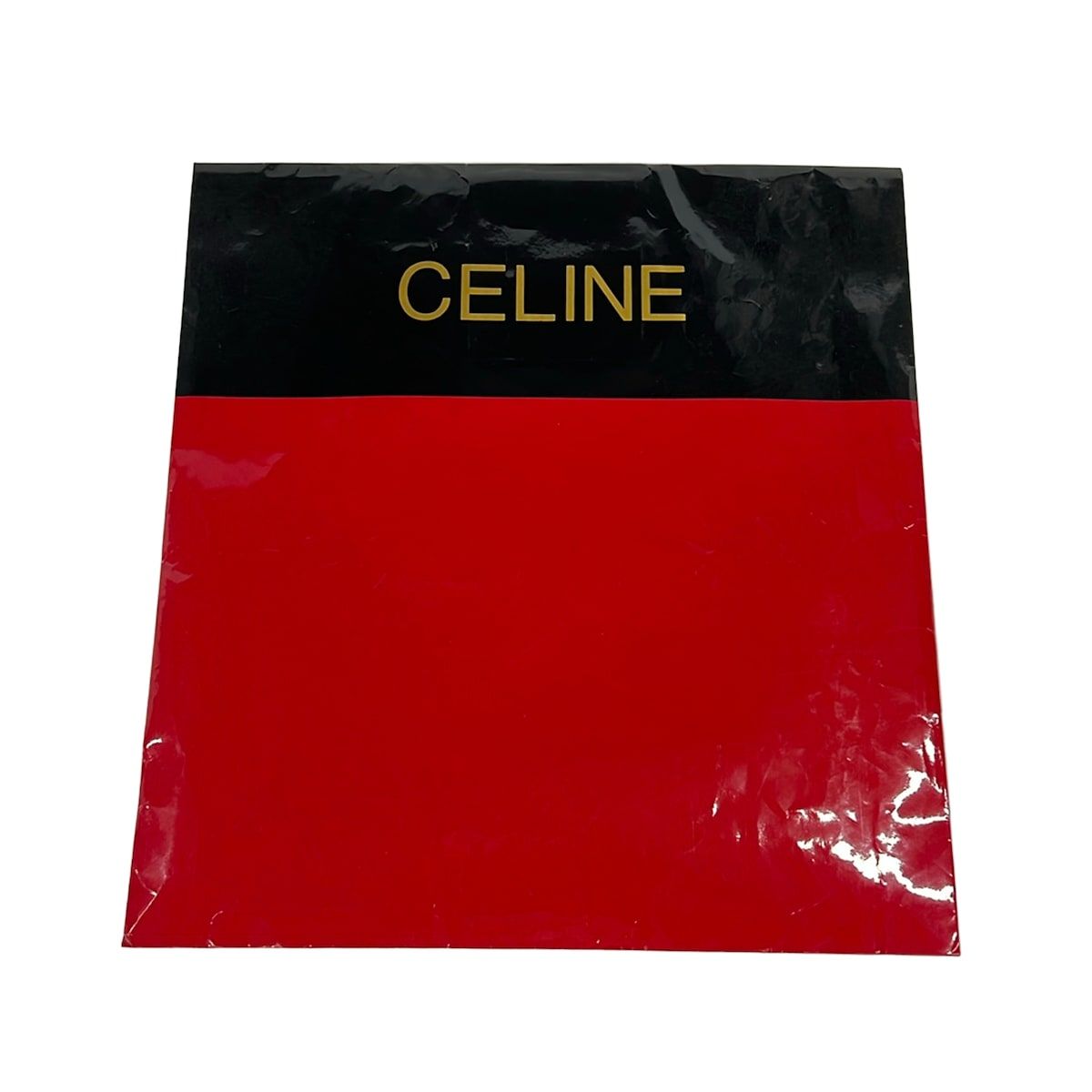 Celine Scarf Red White Gold Chain Logo Silk — view 5