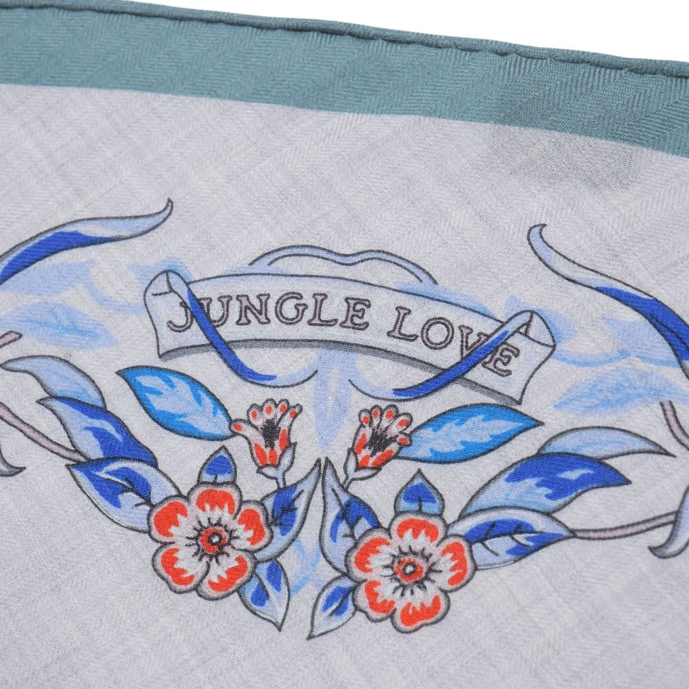 Hermes Jungle Love Triangle Jean Shawl Scarf — view 9