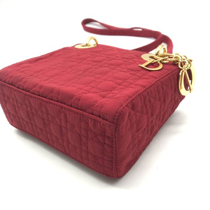 Dior Mini Cannage 2-Way Bag Nylon Red — view 5