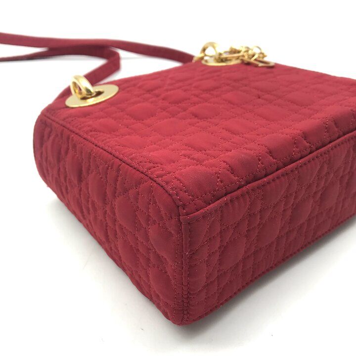 Dior Mini Cannage 2-Way Bag Nylon Red — view 4