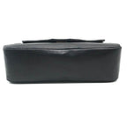 Chanel CC Logo Lambskin Vintage Chain Shoulder Bag Push Lock Black Leather — view 3