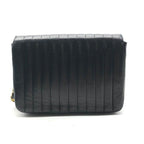 Chanel CC Logo Lambskin Vintage Chain Shoulder Bag Push Lock Black Leather — view 2