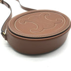 Celine Oval Pass Cuir Triomphe Leather Shoulder Bag Crossbody Brown — view 4