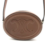 Celine Oval Pass Cuir Triomphe Leather Shoulder Bag Crossbody Brown — view 2