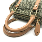 Dior Trotter Mini Boston Hand Bag Green Canvas Leather — view 6