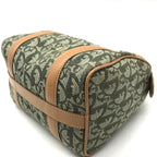 Dior Trotter Mini Boston Hand Bag Green Canvas Leather — view 5