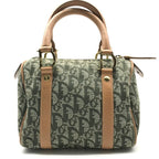 Dior Trotter Mini Boston Hand Bag Green Canvas Leather — view 2