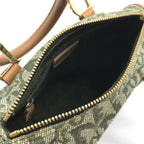 Dior Trotter Mini Boston Hand Bag Green Canvas Leather — view 8