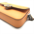 Gucci Double 2-Way Bag Crossbody Leather Orange — view 5