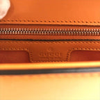 Gucci Double 2-Way Bag Crossbody Leather Orange — view 9