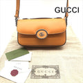 Gucci Double 2-Way Bag Crossbody Leather Orange