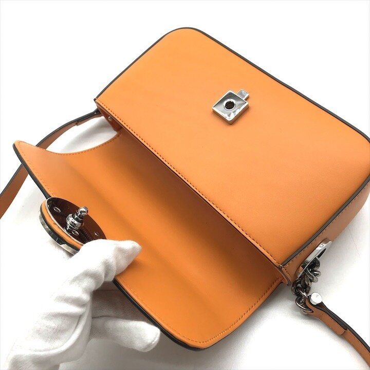 Gucci Double 2-Way Bag Crossbody Leather Orange — view 7