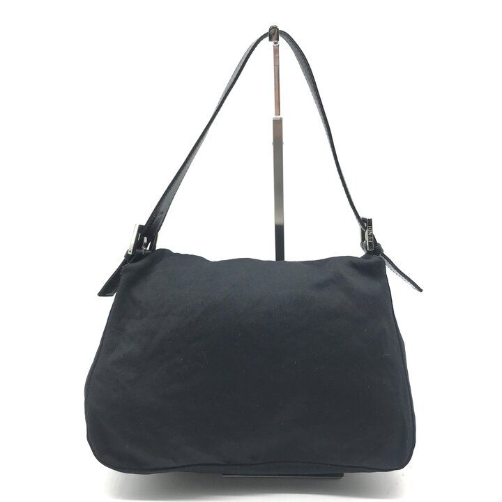 Fendi Mamma Bucket Cotton Jersey Shoulder Bag Black — view 3