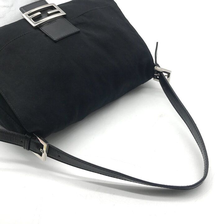 Fendi Mamma Bucket Cotton Jersey Shoulder Bag Black — view 7
