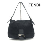 Fendi Mamma Bucket Cotton Jersey Shoulder Bag Black