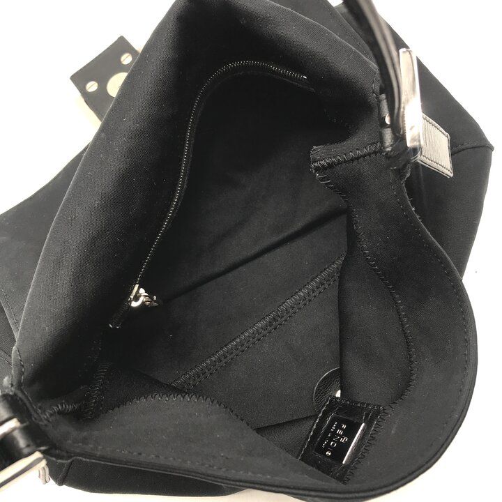 Fendi Mamma Bucket Cotton Jersey Shoulder Bag Black — view 9