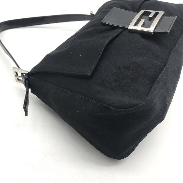 Fendi Mamma Bucket Cotton Jersey Shoulder Bag Black — view 5