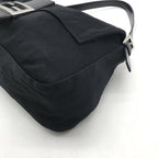 Fendi Mamma Bucket Cotton Jersey Shoulder Bag Black — view 6