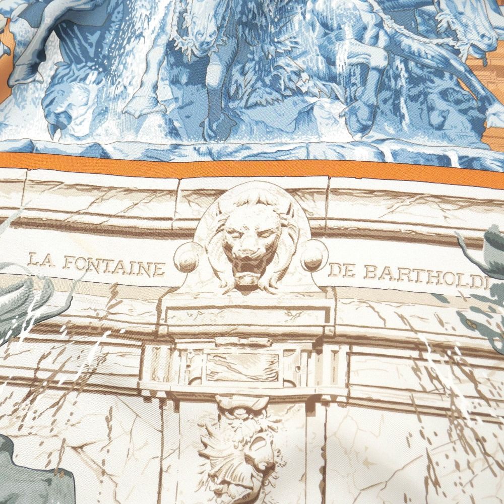 Hermes la Fontaine de Bartholdi Fountain Scarf Carre 90 — view 5