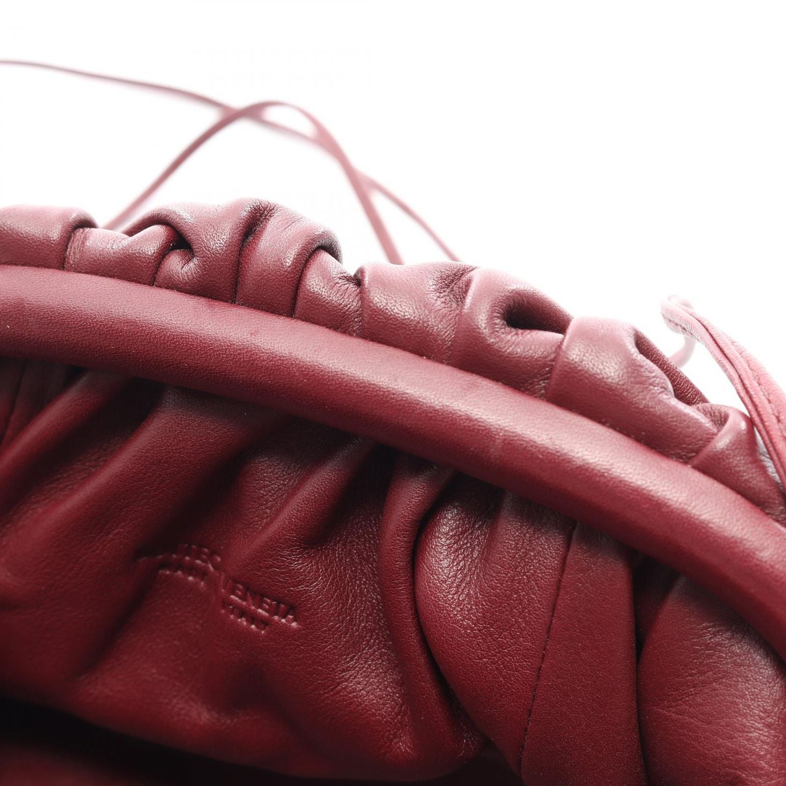 Bottega Veneta Shoulder Bag Mini the Pouch Bordeaux Leather — view 7