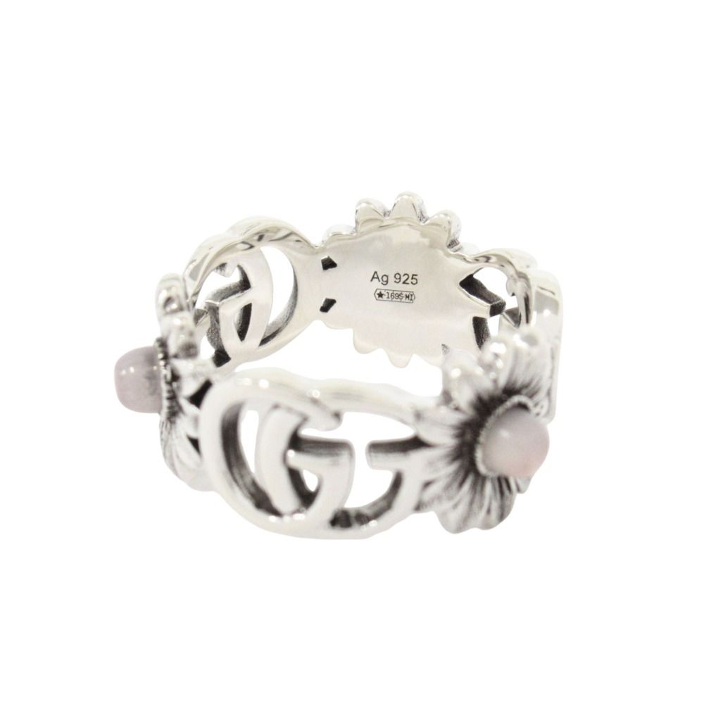 Gucci Polished Double Mother of Pearl Ring Silver — view 2
