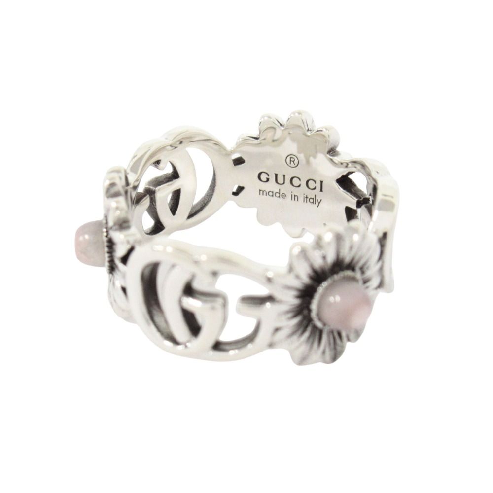 Gucci Polished Double Mother of Pearl Ring Silver — view 3