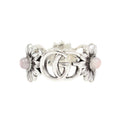 Gucci Polished Double Mother of Pearl Ring Silver
