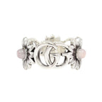 Gucci Polished Double Mother of Pearl Ring Silver