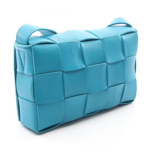 Bottega Veneta Shoulder Bag Cassette Crossbody Maxi Intrecciato Turquoiseblue — view 2