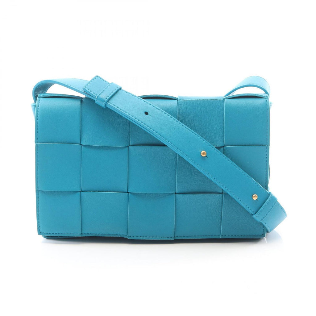Bottega Veneta Shoulder Bag Cassette Crossbody Maxi Intrecciato Turquoiseblue