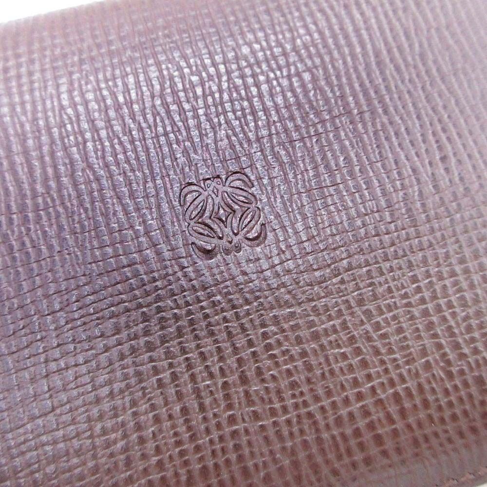 Loewe Anagram Bifold Wallet Logo Lining with Coin Purse Brown — view 5