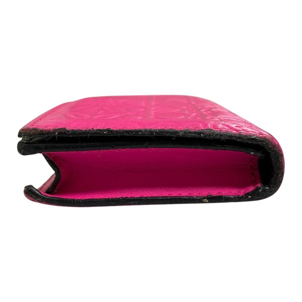 Loewe Repeat Anagram Leather Card Case Business Holder Pink — view 5