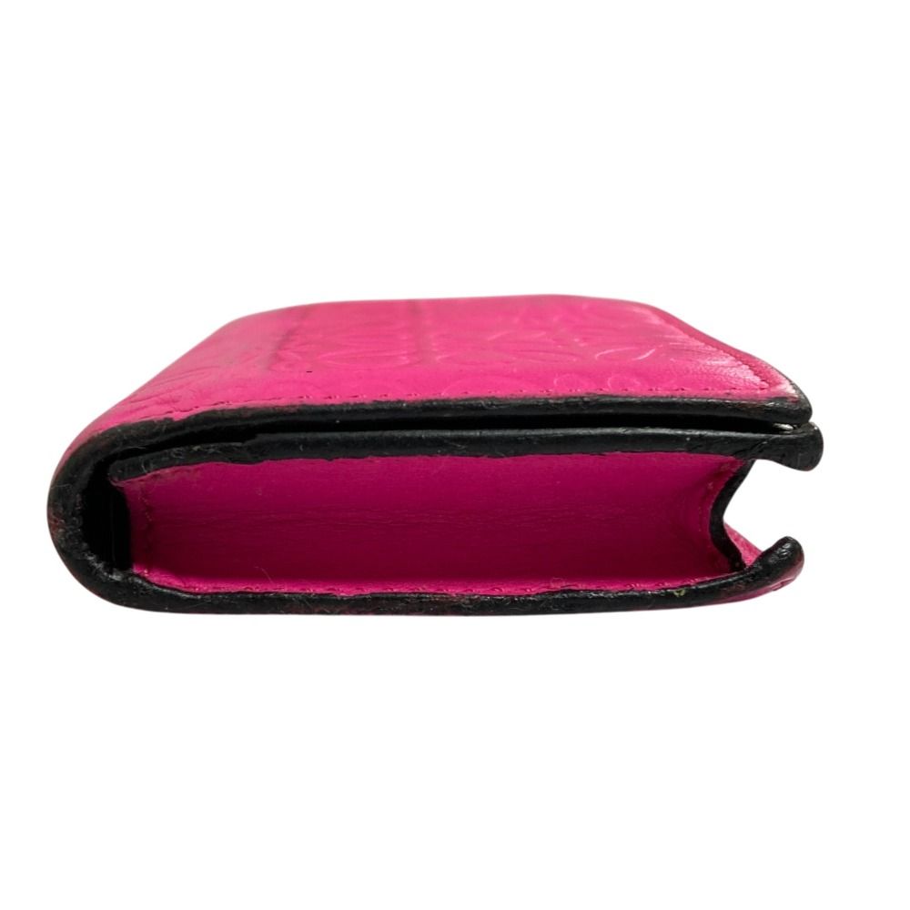 Loewe Repeat Anagram Leather Card Case Business Holder Pink — view 6