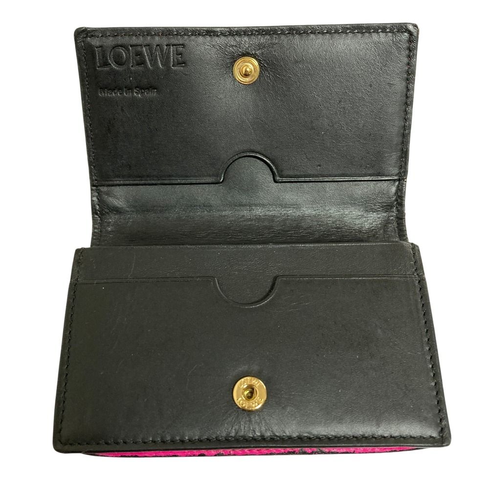 Loewe Repeat Anagram Leather Card Case Business Holder Pink — view 8