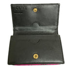 Loewe Repeat Anagram Leather Card Case Business Holder Pink — view 8