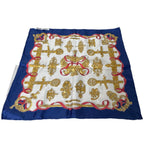 Hermes Carre 45 Ferronnerie Ironwork Silk Scarf Blue White — view 2