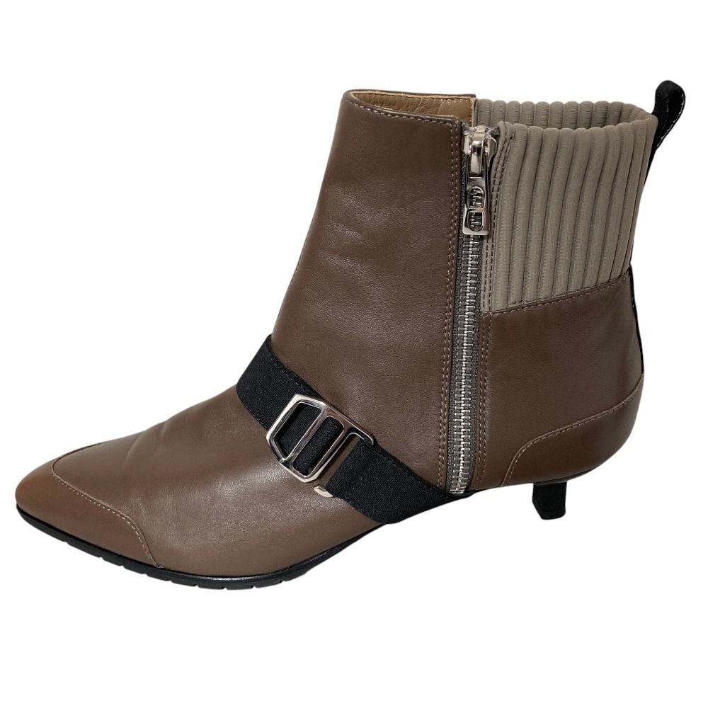 Hermes Shocky Pointed Toe Ankle Boots 37 Brown — view 3