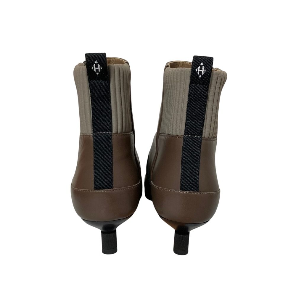 Hermes Shocky Pointed Toe Ankle Boots 37 Brown — view 7