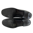 Chanel CC Logo Embroidery Leather Opera Shoes Loafers 35 Black — view 5