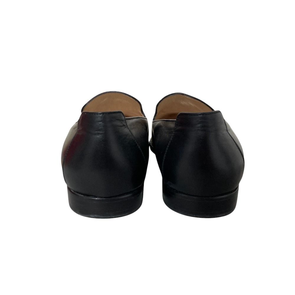 Chanel CC Logo Embroidery Leather Opera Shoes Loafers 35 Black — view 4