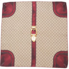 Gucci Scarf GG Monogram Belt Motif Silk Twill