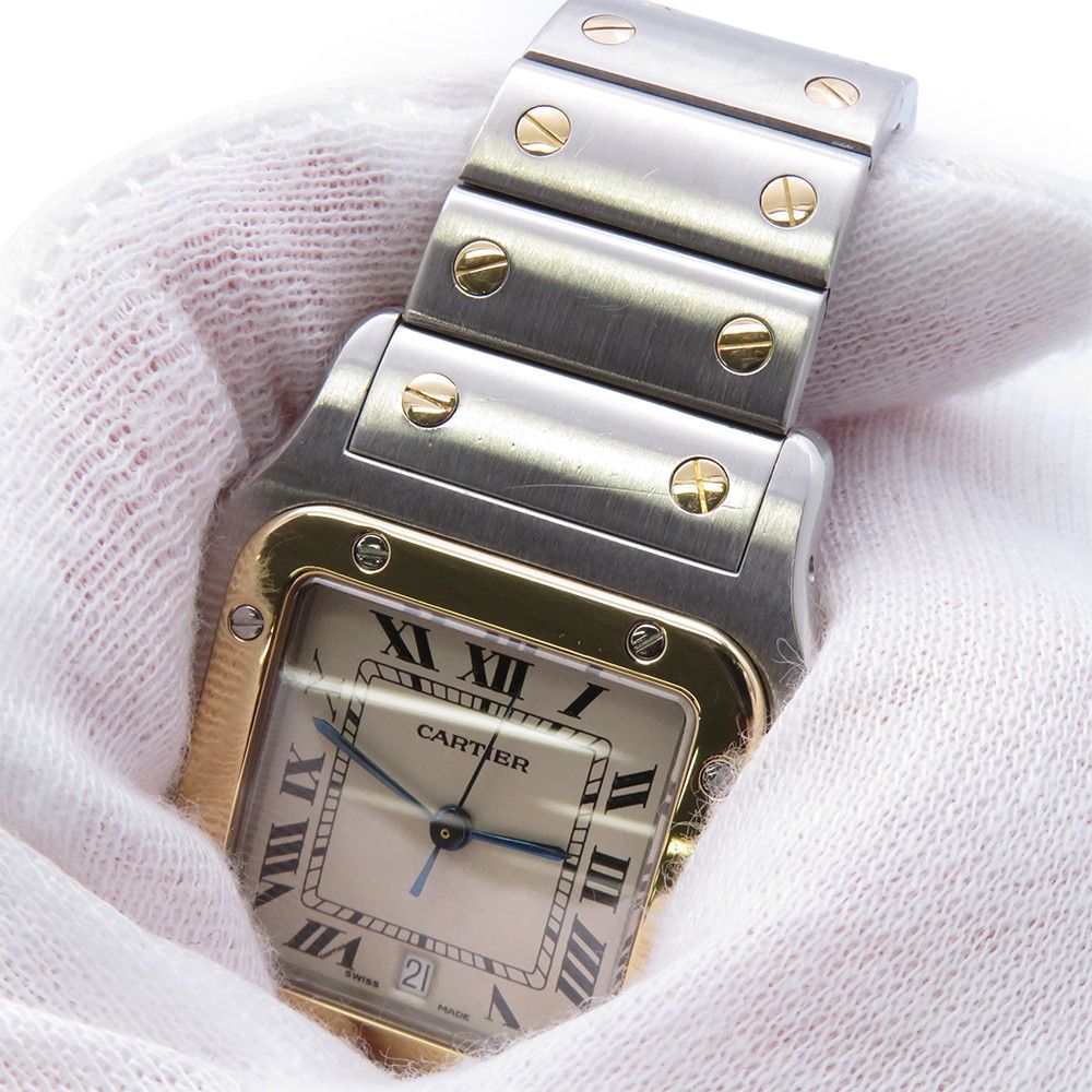 Cartier Santos Galbe LM Watch Ivory Dial — view 4