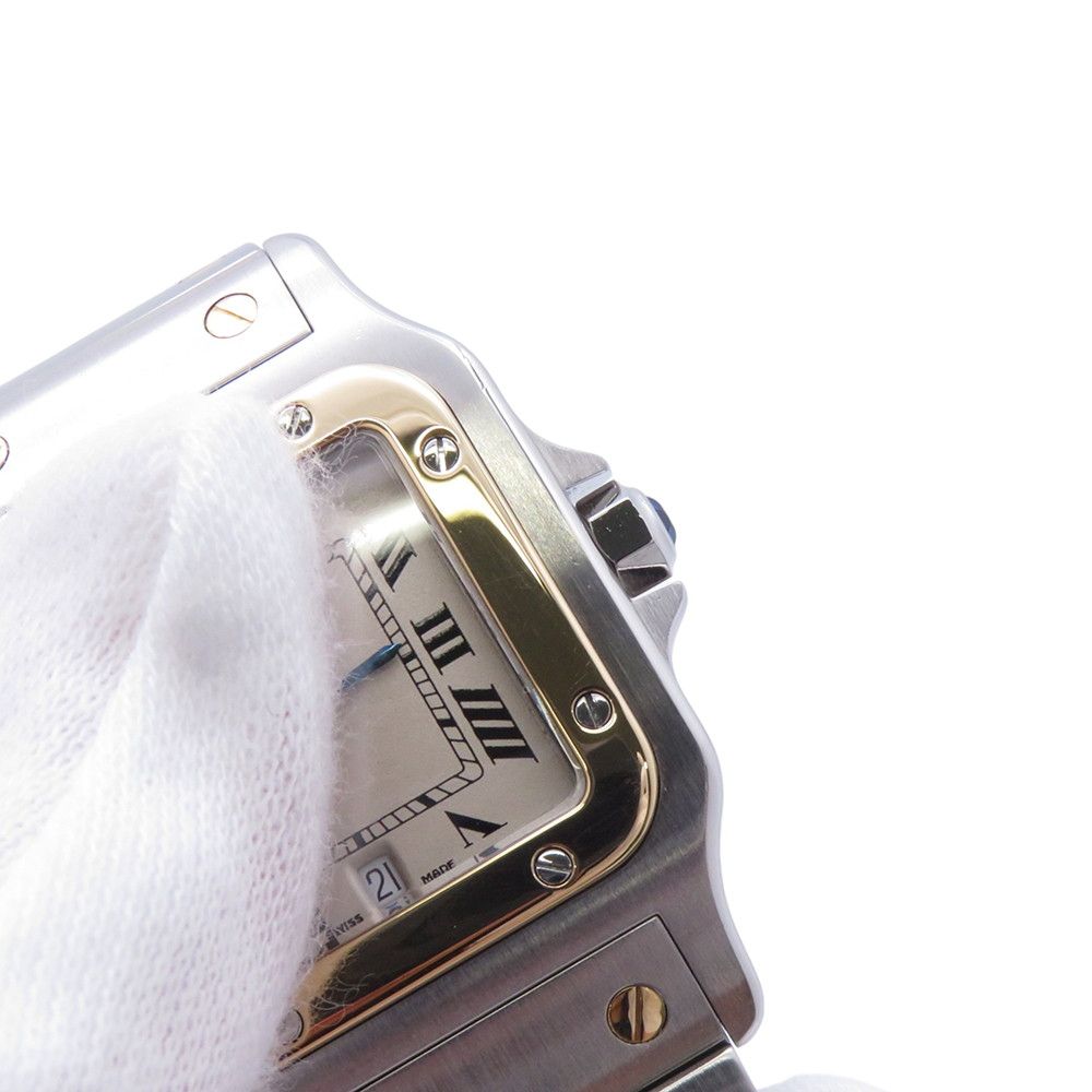 Cartier Santos Galbe LM Watch Ivory Dial — view 5