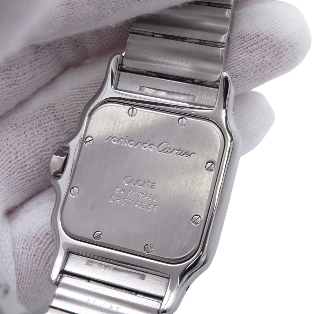 Cartier Santos Galbe LM Watch Ivory Dial — view 7
