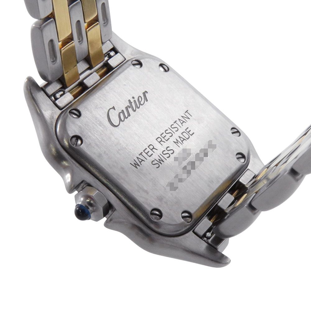 Cartier Panthere MM 2 Row SS 18k Yellow Gold Watch Quartz Ivory Dial — view 6