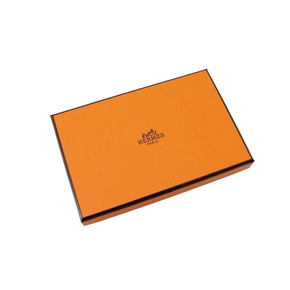 Hermes Coin Case Calvi Duo Black Silver Chevre Misor — view 8