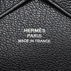 Hermes Coin Case Calvi Duo Black Silver Chevre Misor — view 7